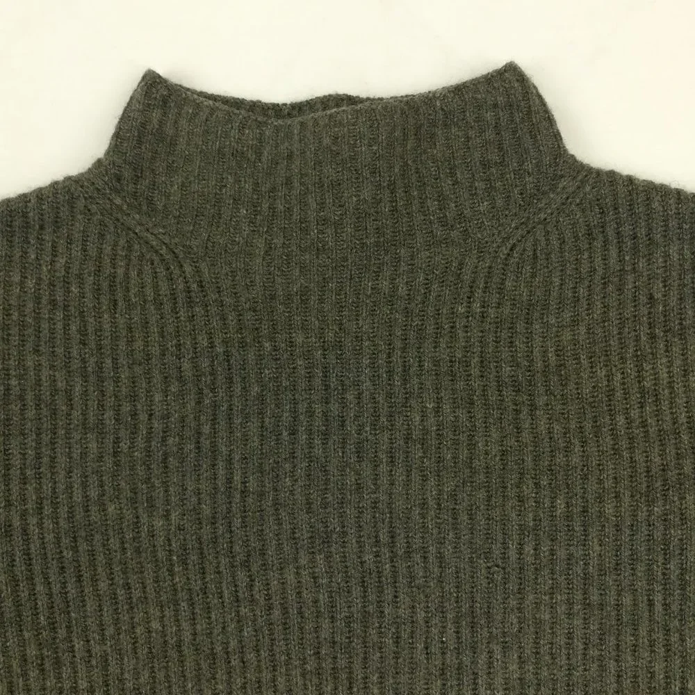 Everlane 100% Cashmere Ribbed Mock Neck Pullover Sweater *Flaw - Picture 2 of 7